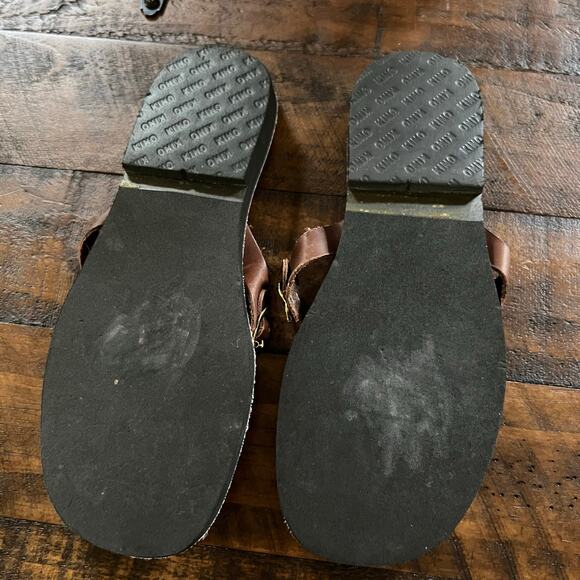 KINO made in Key West Julia Leather Flip Flop Sandals Size 7 - Picture 5 of 9